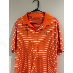 Mens XL Under Armour Golf Polo Orange